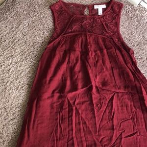 Small red maternity dress
